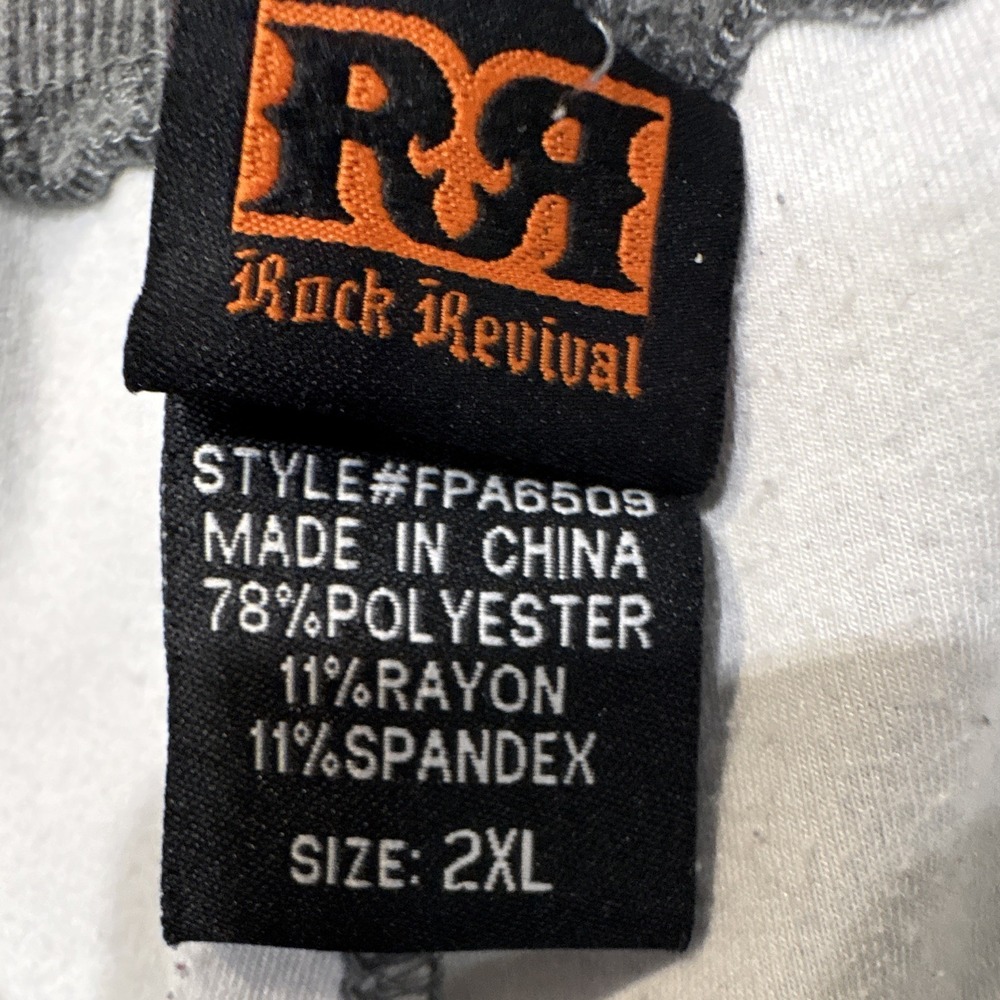 Rock Revival Men's 2XL Gray 2pc Zip Hoodie & Tapered Pants Set Pockets Logo - Picture 4 of 13